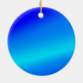 銅青グラデーション水色抽象芸術パステル セラミックオーナメント (裏面)