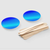 銅青グラデーション水色抽象芸術パステル ハンドファン (組立なし)