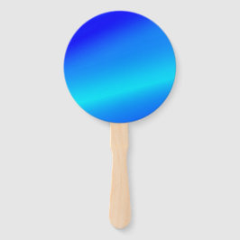 銅青グラデーション水色抽象芸術パステル ハンドファン