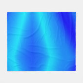 銅青グラデーション水色抽象芸術パステル フリースブランケット (正面(横))