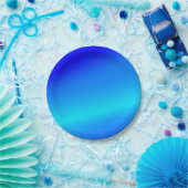 銅青グラデーション水色抽象芸術パステル ペーパープレート (パーティー)