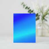 銅青グラデーション水色抽象芸術パステル ポストカード (スタンド正面)