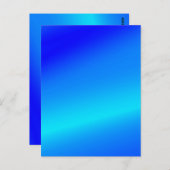 銅青グラデーション水色抽象芸術パステル ポストカード (正面/裏面)