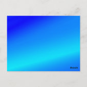 銅青グラデーション水色抽象芸術パステル ポストカード (裏面)