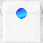 銅青グラデーション水色抽象芸術パステル ラウンドシール (バッグ)