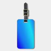 銅青グラデーション水色抽象芸術パステル ラゲッジタグ (正面縦)