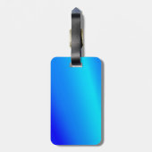 銅青グラデーション水色抽象芸術パステル ラゲッジタグ (裏面縦)