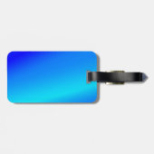 銅青グラデーション水色抽象芸術パステル ラゲッジタグ (裏面横)