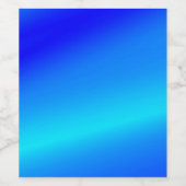 銅青グラデーション水色抽象芸術パステル ワインラベル (シングルラベル)