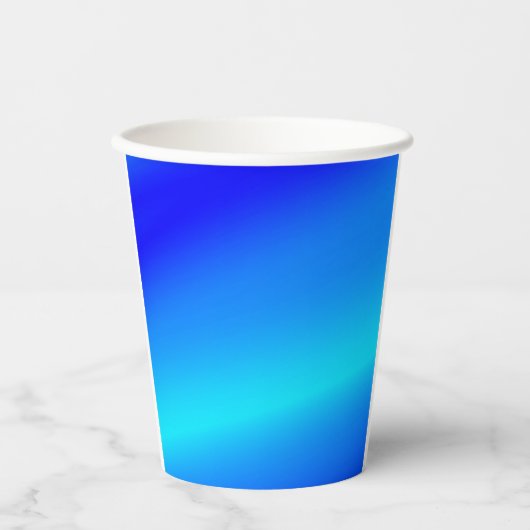 銅青グラデーション水色抽象芸術パステル 紙コップ (正面)