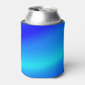 銅青グラデーション水色抽象芸術パステル 缶クーラー (缶正面)