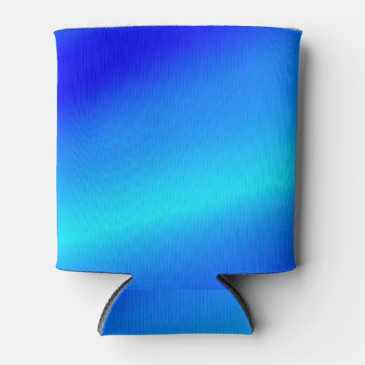 銅青グラデーション水色抽象芸術パステル 缶クーラー (正面)