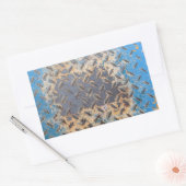 銅青グランジ旧金属腐食 長方形シール (封筒)