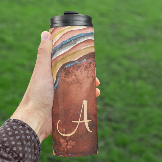 銅青金ゴールドゲートGeode追加イニシャル タンブラー