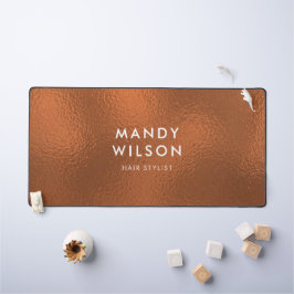 銅青銅の輝スタイリッシュきフェイク箔(大) デスクマット