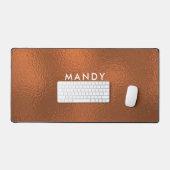 銅青銅の輝スタイリッシュきフェイク箔（大） デスクマット (キーボード&マウス)