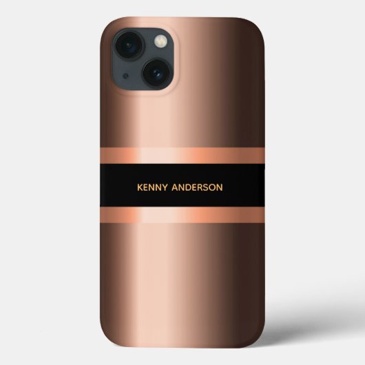 銅青銅メタリック黒男らし名 Case-Mate iPhoneケース (裏面)