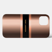 銅青銅メタリック黒男らし名 Case-Mate iPhoneケース (裏面 (横))