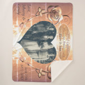 銅22/7周年記念結婚+写真 シェルパブランケット (正面)