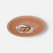 銅7周年記念写真ハート紙プレート ペーパープレート (アングル)