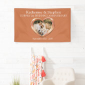 銅7周年記念結婚ハートフォトバナー 横断幕 (インサイチュ)