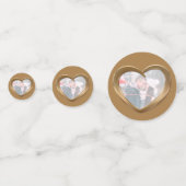 銅8周年記念結婚ハートと写真 コンフェッティ (正面)