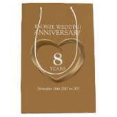 銅8周年記念結婚写真抱き枕 ミディアムペーパーバッグ (正面)