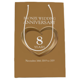 銅8周年記念結婚写真抱き枕 ミディアムペーパーバッグ