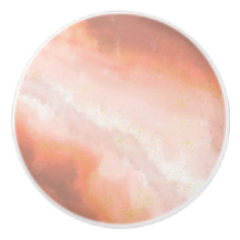 銅、オレンジ、ピンクのプリントセラミックノブ