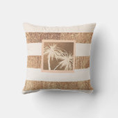 銅&クリームトロピカルパームツリーズシモダンック クッション (裏面)