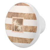 銅&クリームトロピカルパームツリーズシモダンック セラミックノブ (右)