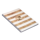 銅&クリームトロピカルパームツリーズシモダンック ノートブック (右側)