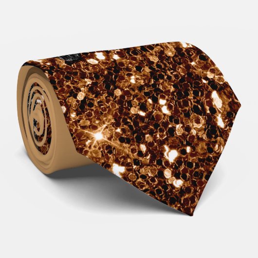 銅&ブラックグリッターネクタイ ネクタイ (ロール)