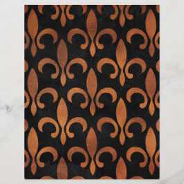 銅&ブラック（紋章の）フラ・ダ・リスクラップブック紙