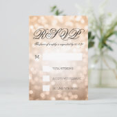 銅《写真》ぼけ味ライトエレガントなウェディングRSVP 出欠カード (スタンド正面)