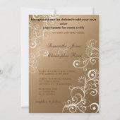 銅+真珠旋回結婚式招待状 招待状 (裏面)