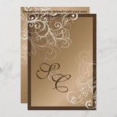 銅+真珠旋回結婚式招待状 招待状 (正面/裏面)