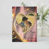 銅/真鍮サテン&グラフィックフラワー セーブザデート (スタンド正面)