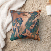 銅（箔）とパティナ装飾用クッション クッション (ブランケット)