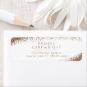 銅、赤面、金ゴールドスパークル ラベル (インサイチュ)