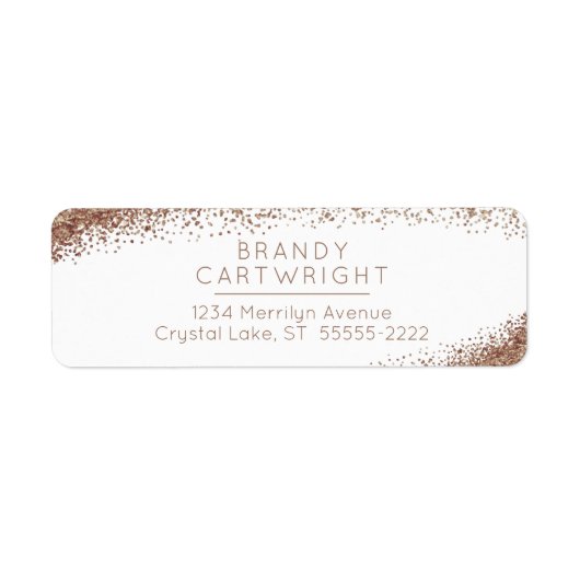 銅、赤面、金ゴールドスパークル ラベル (正面)