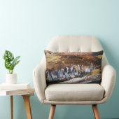 銅、金ゴールド、灰色、白く長い抽象美術の枕 ランバークッション (椅子)