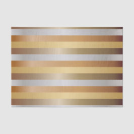 銅、金ゴールド、銀および青銅は縞で飾ります 薄葉紙