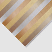 銅、金ゴールド、銀および青銅は縞で飾ります 薄葉紙 (詳細)