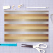 銅、金ゴールド、銀および青銅は縞で飾ります 薄葉紙 (クラフト)