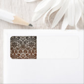 銅、黒、茶色のダマスク ラベル (インサイチュ)