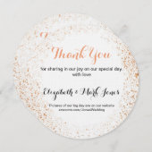 銅Spry結婚の収集サンキューカード サンキューカード (正面/裏面)