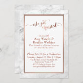 銅We白得大理石結婚したお祝い 招待状 (正面/裏面)