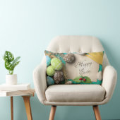 銘のついた復活祭の枕。 ランバークッション (椅子)