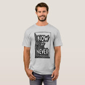 銘スタイリッシュ銘のある男子Tシャツ Tシャツ (正面フル)